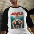 Light Golden Retriever Jowls Top Paws Cream Lab Dog Mom Dad Men Baseball Raglan Shirt