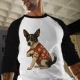 I Love Dad Tattoo Rat Terrier Dad Men Baseball Raglan Shirt