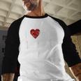 I Love Hot Divorced Dads Red Hearts Men Baseball Raglan Shirt