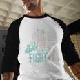 Lung Cancer Dad Ribbon Men Baseball Raglan Shirt