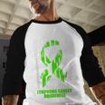 Lymphoma Cancer Awareness Lime Green Ribbon Dad's Fight Men Baseball Raglan Shirt