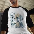 Maltipoo Starry Night Van Gogh Maltipoo Mom Dad Owner Men Baseball Raglan Shirt