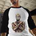 I Am Man King Powerful Dad Afro Melanin Black History Men Baseball Raglan Shirt