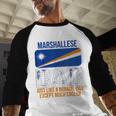 Marshallese Dad Marshall Islands Flag For Father's Day Men Baseball Raglan Shirt