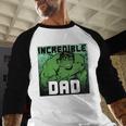 Marvel Comics Avengers Father's Day Hulk Incredible Dad Men Baseball Raglan Shirt