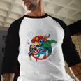 Marvel Comics Retro Classic Father's Day Avengers Hero Dad Men Baseball Raglan Shirt