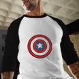 Marvel Father's Day Super Dad Captain America Shield Men Baseball Raglan Shirt