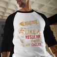 Men Anime Father's Day Anime Dad Except Way Cooler Men Baseball Raglan Shirt