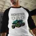 Monster Truck Dad Family Matching Monster Truck Lovers Men Baseball Raglan Shirt