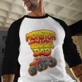 Monster Truck Dad Hot Red Graffiti Style Men Baseball Raglan Shirt