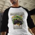 Monster Truck Dad Monster Truck Are My Jam Adults Kids Men Baseball Raglan Shirt