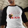 Ninja Birthday Party Dad Of The Birthday Ninja Small Men Baseball Raglan Shirt