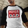 Ninja Dad Matching Family Ninja Warrior Men Baseball Raglan Shirt