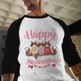 Norwegian Forest Cat Happy Meowentines Valentine Dad Mom Men Baseball Raglan Shirt
