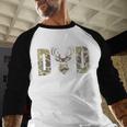 Old School Camo Dad Hunting Camouflage Deer Father's Day Men Baseball Raglan Shirt
