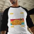 Orange Cat Best Cat Dad Ever Orange Tabby Cat Men Baseball Raglan Shirt