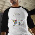 Papa Bear Autism Awareness Autism Matching Family Dad Men Baseball Raglan Shirt