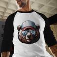 Papa Bear Face Cool Dad Style Retro Fathers Day Daddy Bear Men Baseball Raglan Shirt Papa Bear Face Cool Dad Style Retro Fathers Day Daddy Bear Men Baseball Raglan Shirt