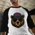 Papa Bear Father's Day Great Dad Joke Men Baseball Raglan Shirt