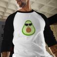 Papacado Avocado Dad Daddy Father's Day Men Baseball Raglan Shirt