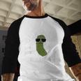 Pickle Pun Big Dill Grandpa Dad Joke Grandfather Humor Men Baseball Raglan Shirt