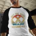 Pickleball-Shirt Just One More Game Dad Mom Women Men Men Baseball Raglan Shirt