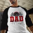 Pit Crew Race Car Racing Dad Family Birthday Party Men Baseball Raglan Shirt