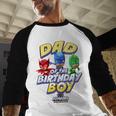 PJ Masks Group Shot Dad Of The Birthday Boy Logo Men Baseball Raglan Shirt