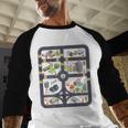 Play Cars On Dad's Back Mom's Back City Map BACK PRINT ONLY Men Baseball Raglan Shirt