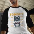 Pomsky Anatomy Dog Mom Dad Men Baseball Raglan Shirt