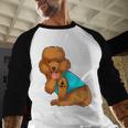 Poodle I Love Dad Tattoo Apparel Dog Dad Dads For Men Women Men Baseball Raglan Shirt