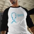 Prostate Cancer Awareness Light Blue Ribbon Dad Survivor Men Baseball Raglan Shirt