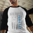 Proud Air Force Dad Of The US Air Force USA Flag Men Baseball Raglan Shirt