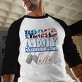 Proud Army National Guard Dad Fathers Day Shirt Men Men Baseball Raglan Shirt