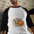 Proud Dad Of A 2026 Senior Basketball Graduation Leopard Men Baseball Raglan Shirt