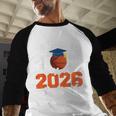 Proud Dad Of A 2026 Senior Basketball Graduation Men Baseball Raglan Shirt