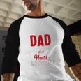 Proud Dad Of a Heart Warrior CHD Awareness Shirt Gift Men Baseball Raglan Shirt