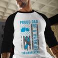 Proud Dad Of A T1D Warrior Type 1 Diabetes Awareness Men Baseball Raglan Shirt