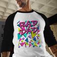 Rad Dad 80s Throwback Men Baseball Raglan Shirt