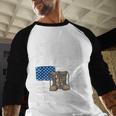 RED Friday For My Dad Military Veteran Deployed Men Baseball Raglan Shirt RED Friday For My Dad Military Veteran Deployed Men Baseball Raglan Shirt