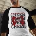Red Sport Loud Proud Cheer Coach Dad Father's Day Men Baseball Raglan Shirt