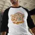 Retro Groovy Dad Family Birthday 60s 70s Hippie Costume Men Baseball Raglan Shirt