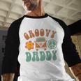 Retro Groovy Daddy Matching Family Birthday Party Men Baseball Raglan Shirt