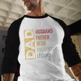 Retro Husband Father Hero Protector Legend Father Day Dad Men Baseball Raglan Shirt