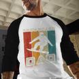 Retro Snowboard Dad Snowboarding Father Snowboarder Dad Men Baseball Raglan Shirt