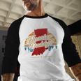 Retro Vintage US States Hoosier Daddy State Outline Desig Men Baseball Raglan Shirt