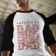 Rodeo Dad Pink Boots Coquette Cow-Girl Birthday Party Men Baseball Raglan Shirt