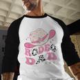 Rodeo Dad Pink Cowgirl 1St Birthday Family Matching Men Baseball Raglan Shirt