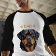 Rottie Dad Rottweiler Dog Men Baseball Raglan Shirt