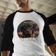 Rottie Dog Mom Dad 'Merica Rottweiler Men Baseball Raglan Shirt